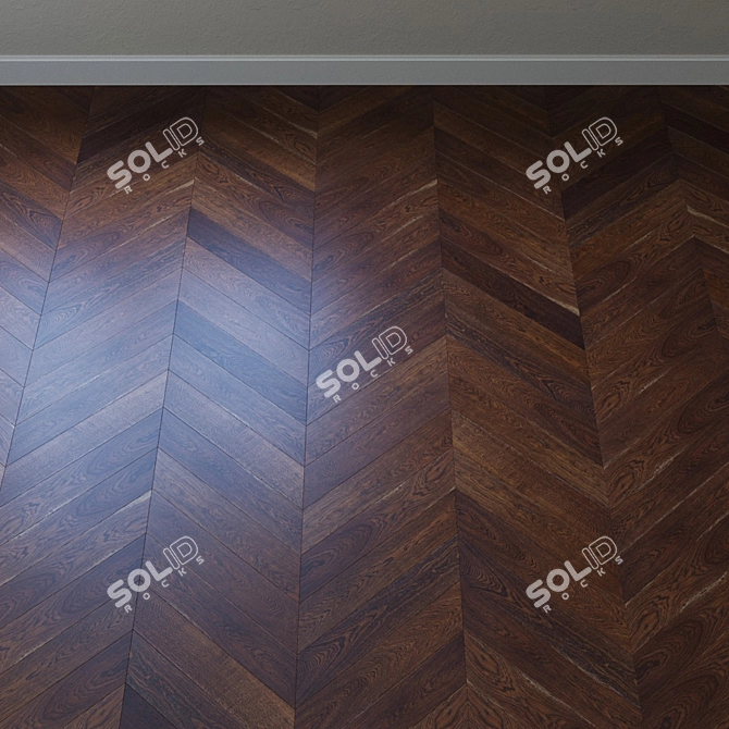 French Oak Chevron Parquet Board 3D model image 4