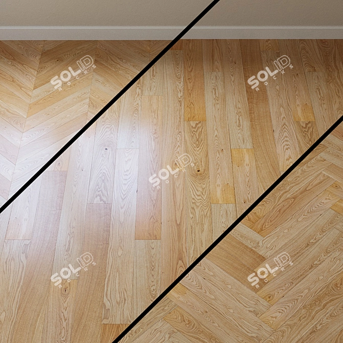 Upofloor Oak Parquet Board 3D model image 1