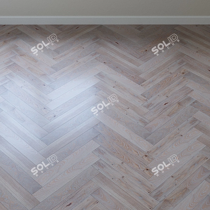Upofloor Oak Parquet Board: French Christmas Tree Design 3D model image 3