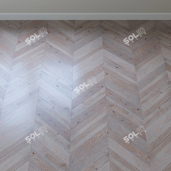 Upofloor Oak Parquet Board: French Christmas Tree Design 3D model image 4