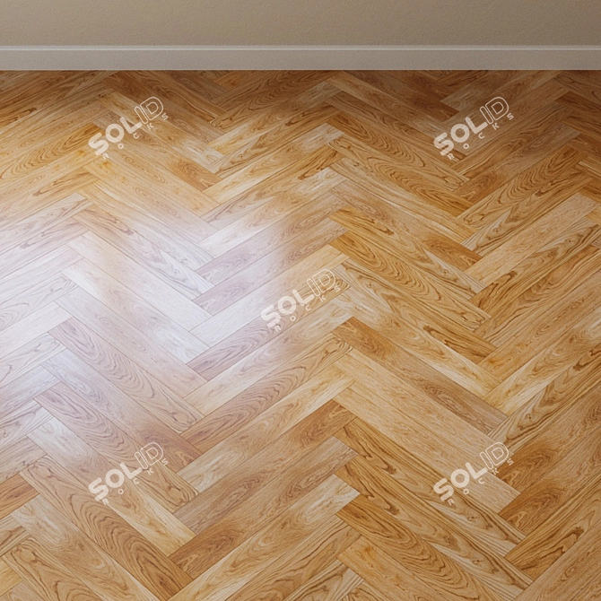 Upofloor Oak Parquet Board: French Christmas Tree 3D model image 3