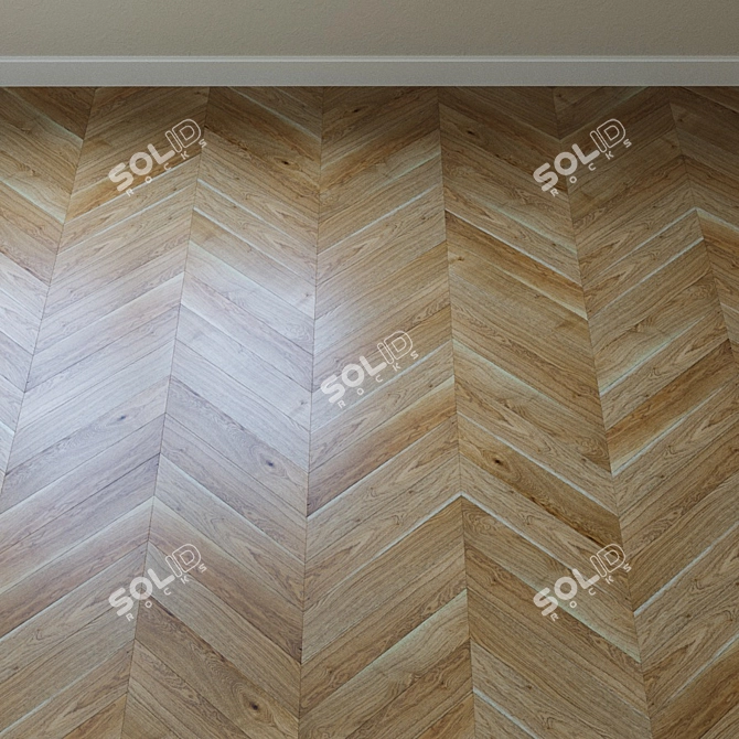 Elegant French Oak Parquet Board 3D model image 4