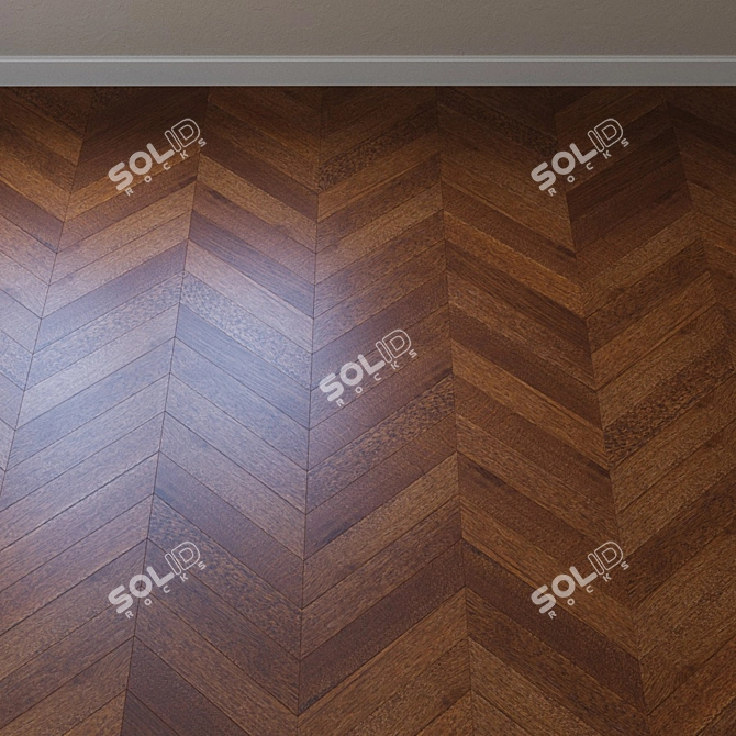 Elegant Oak Parquet Board 3D model image 3