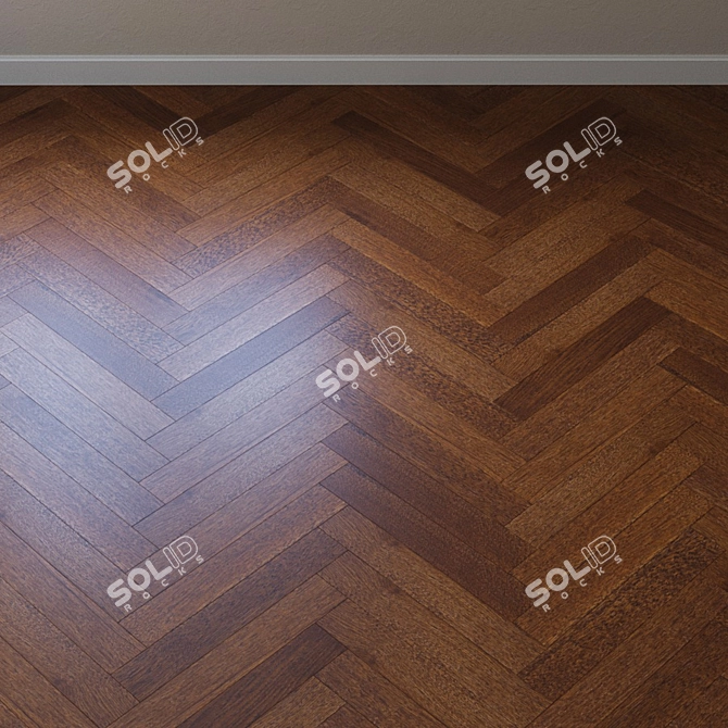 Elegant Oak Parquet Board 3D model image 4