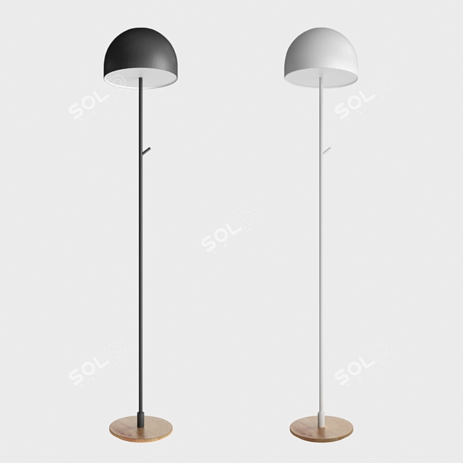 Modern Hemispherical Floor Lamp 3D model image 1