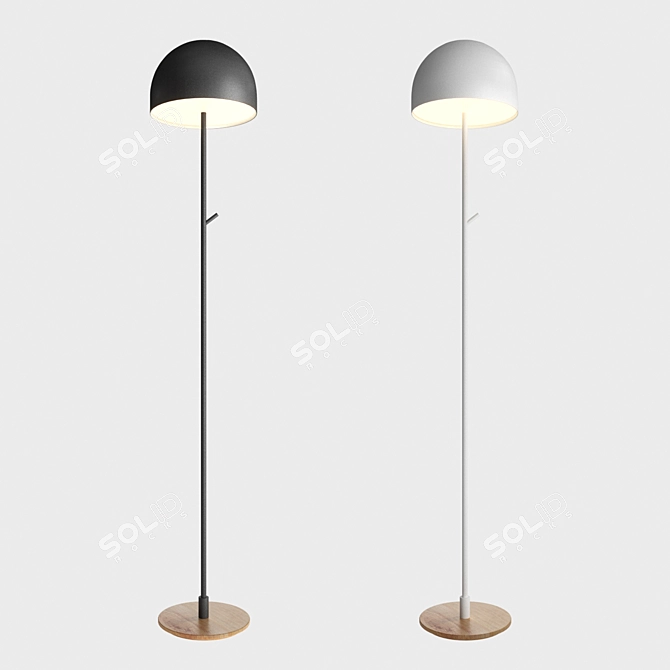 Modern Hemispherical Floor Lamp 3D model image 2