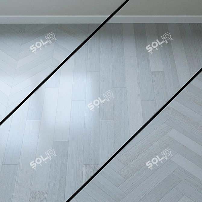 French Oak Parquet Board | Upofloor 3D model image 1