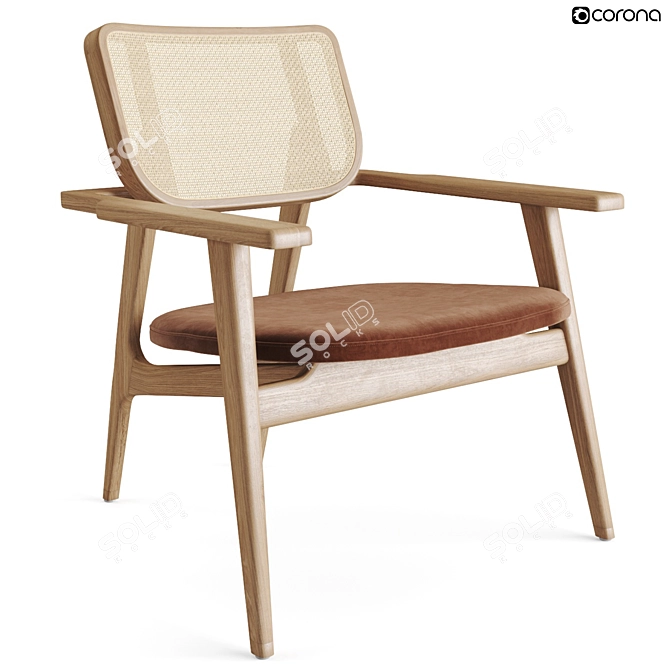 Stylish Phileas Armchair: Perfect Comfort & Design 3D model image 1