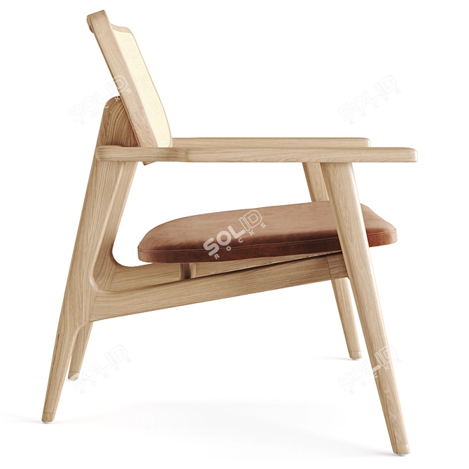 Stylish Phileas Armchair: Perfect Comfort & Design 3D model image 2