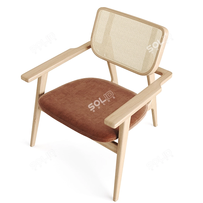 Stylish Phileas Armchair: Perfect Comfort & Design 3D model image 3