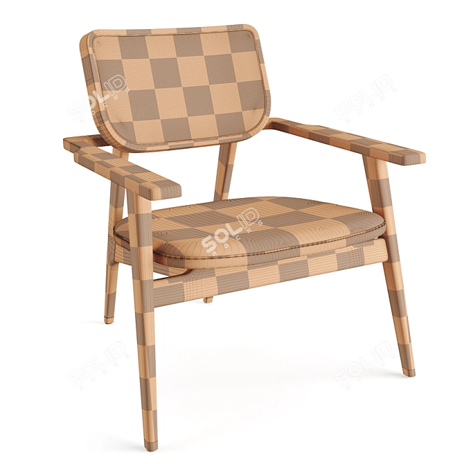 Stylish Phileas Armchair: Perfect Comfort & Design 3D model image 5