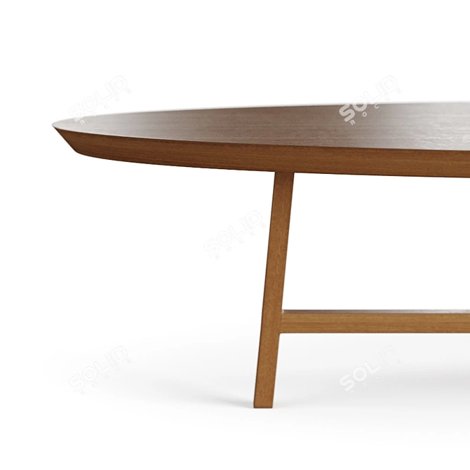Elegant 754o Trio Oval Coffee Table 3D model image 2