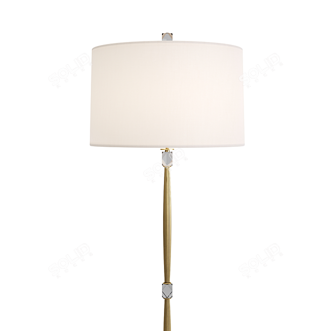 Vintage-inspired Barnes Floor Lamp 3D model image 2