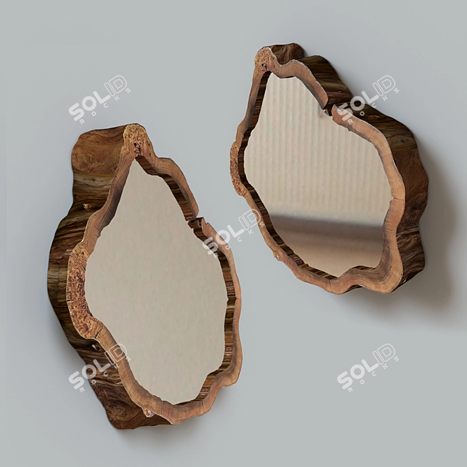  Rustic Loft Slab Mirror 3D model image 2