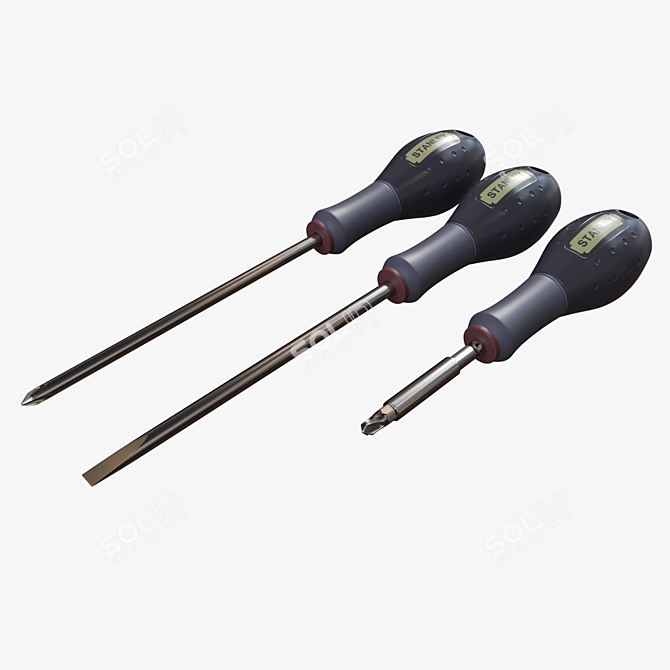 Durable Steel Screwdriver 3D model image 4