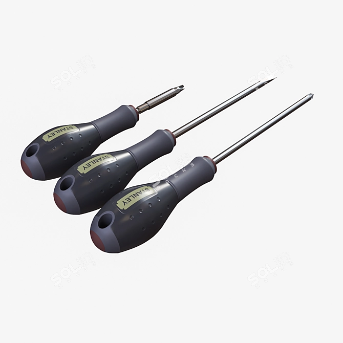 Durable Steel Screwdriver 3D model image 5