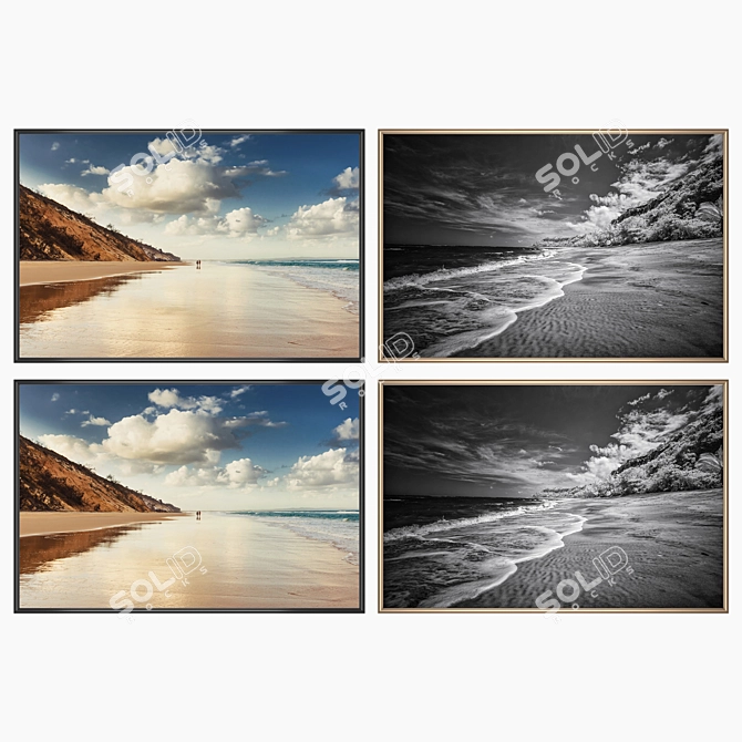 Elegant Wall Art Set with Versatile Frames 3D model image 2