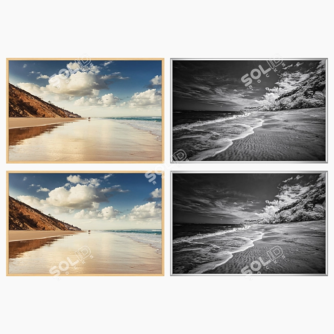 Elegant Wall Art Set with Versatile Frames 3D model image 3