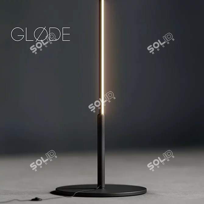Sleek Aluminum LED Floor Lamp 3D model image 3