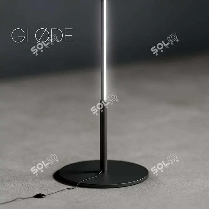 Sleek Aluminum LED Floor Lamp 3D model image 5