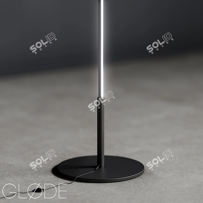 Sleek Aluminum LED Floor Lamp 3D model image 9