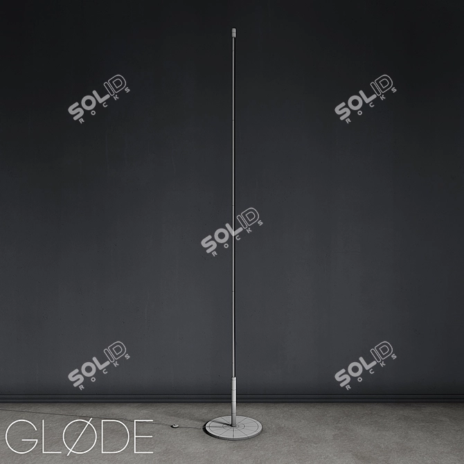 Sleek Aluminum LED Floor Lamp 3D model image 12