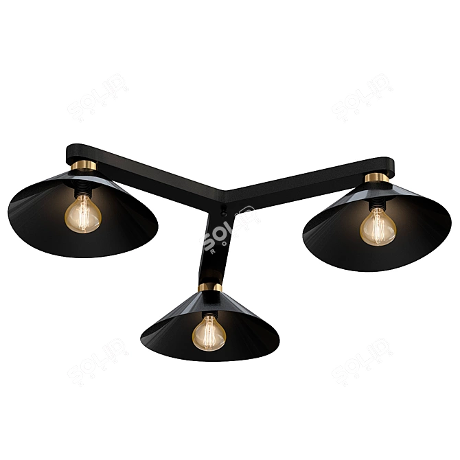 Lussole Opelika Loft Chandelier 3D model image 1