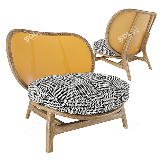 Elegant Rattan Nautico Sofa 3D model image 1