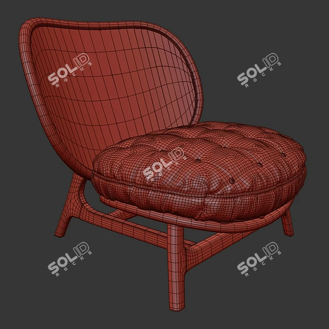 Elegant Rattan Nautico Sofa 3D model image 4