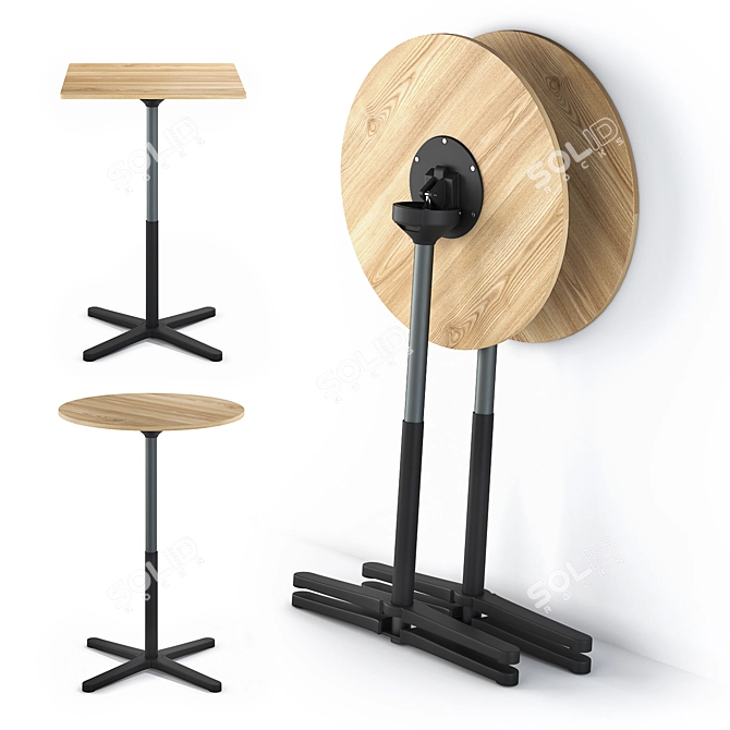 Vitra Super Fold High Table (Compact & Versatile) 3D model image 2