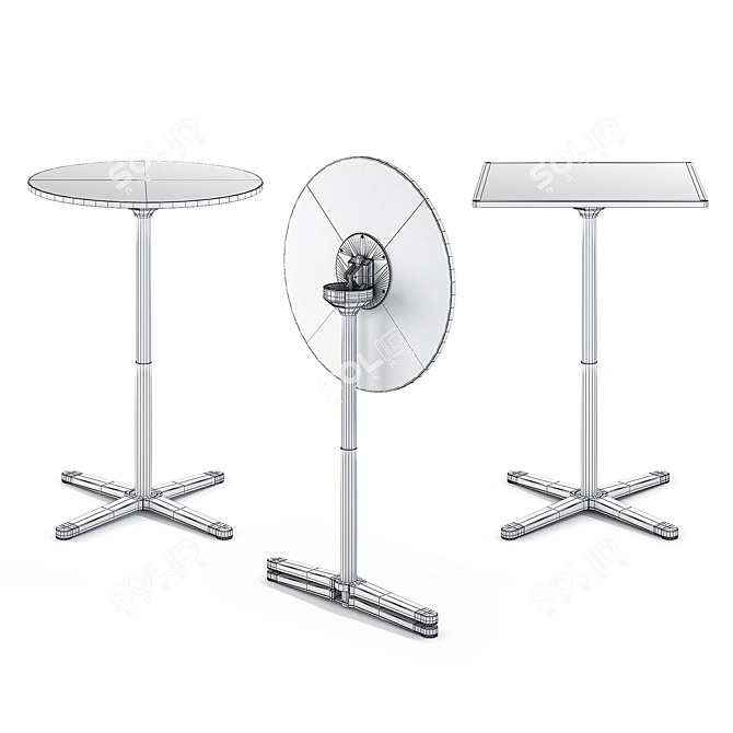 Vitra Super Fold High Table (Compact & Versatile) 3D model image 4