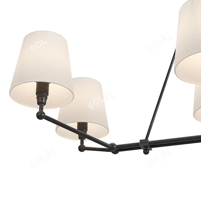 Bronze Barrington Chandelier - Elegant Lighting Statement 3D model image 3