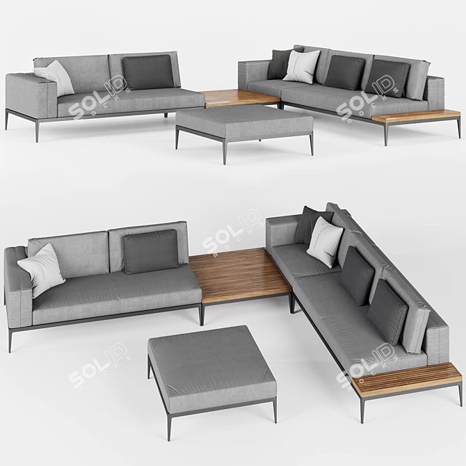  Grid Sofa Collection: Versatile and Stylish 3D model image 1