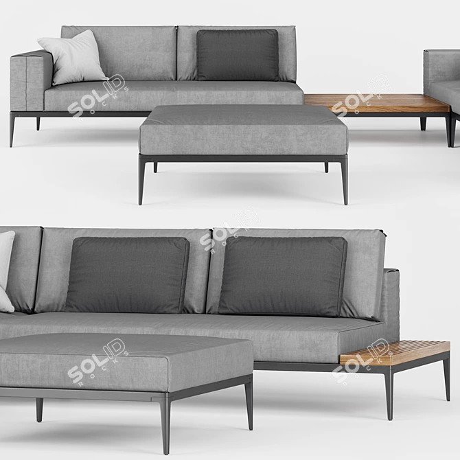  Grid Sofa Collection: Versatile and Stylish 3D model image 2