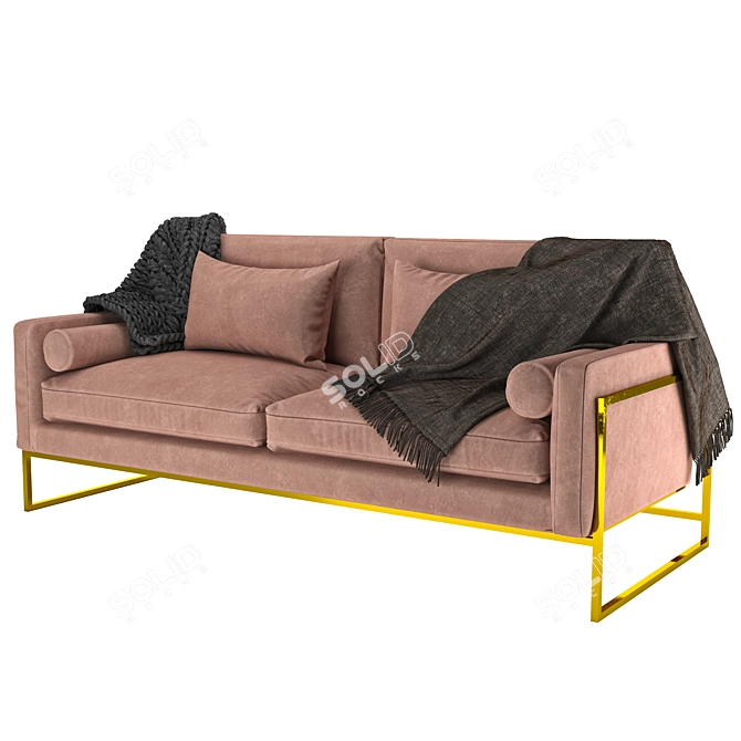 Contemporary 3-Seater Sofa 3D model image 2
