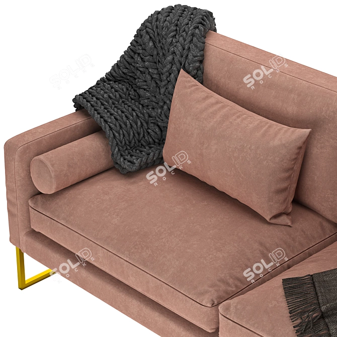 Contemporary 3-Seater Sofa 3D model image 3