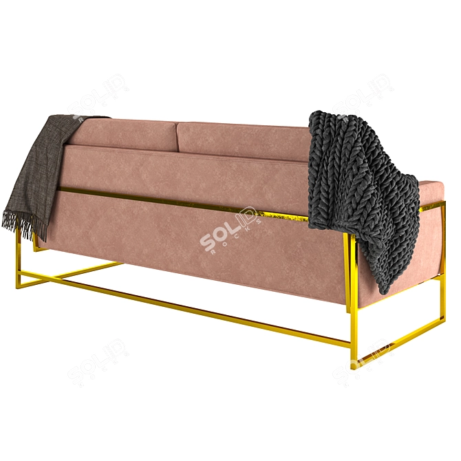 Contemporary 3-Seater Sofa 3D model image 4