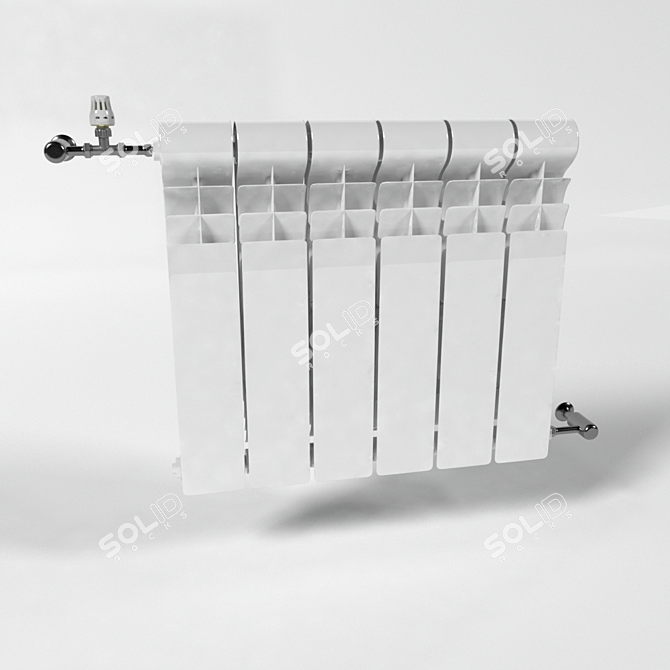 Modern Square Radiator for Heating 3D model image 1