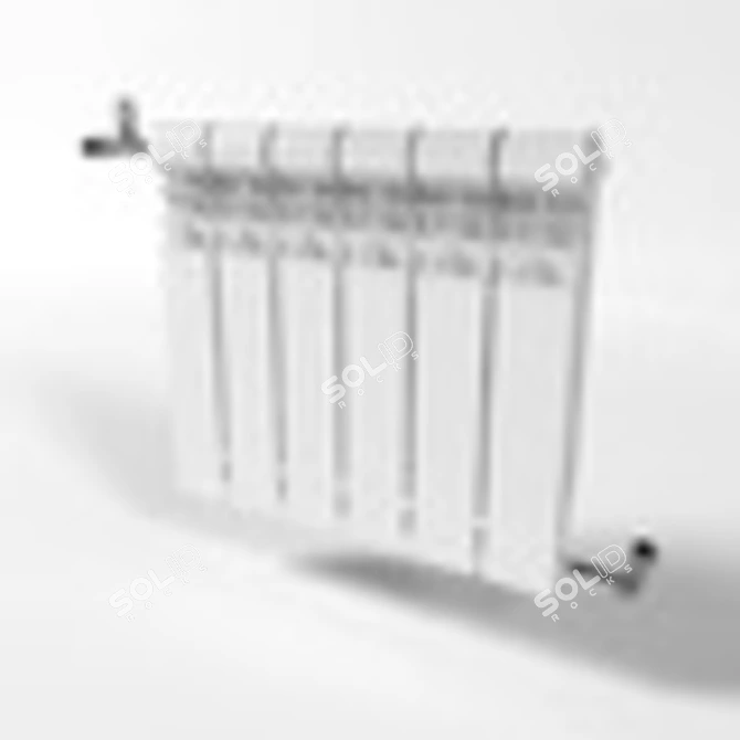 Modern Square Radiator for Heating 3D model image 3