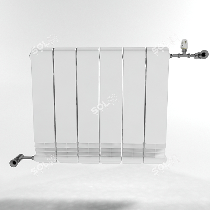 Modern Square Radiator for Heating 3D model image 4