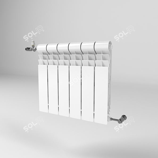 Modern Square Radiator for Heating 3D model image 6