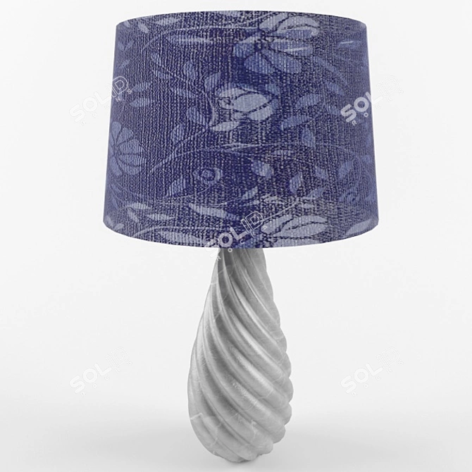 Sleek Steel Table Lamp 3D model image 2