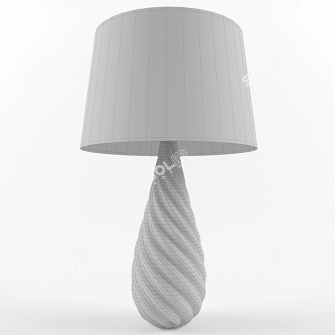 Sleek Steel Table Lamp 3D model image 5