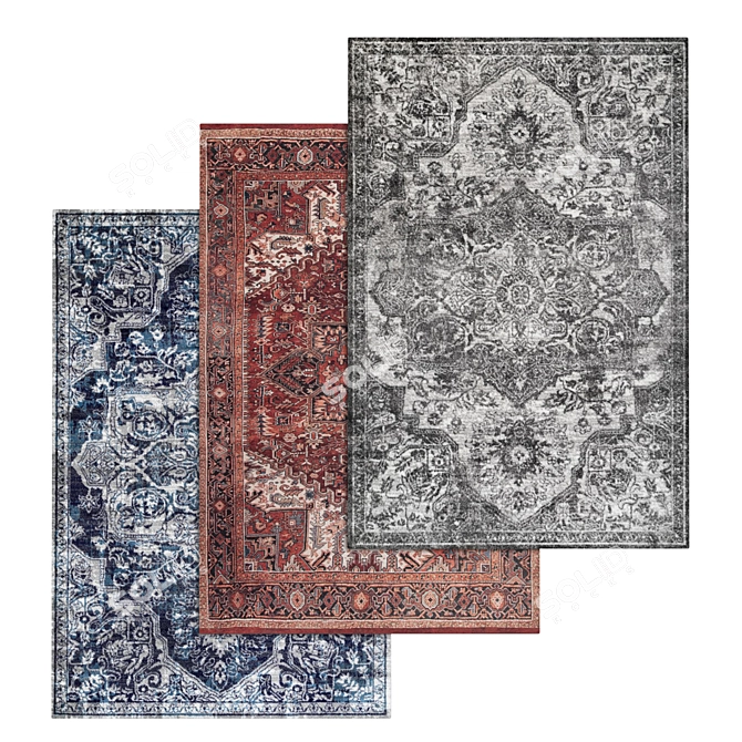 Title: Premium Carpet Set 3D model image 1