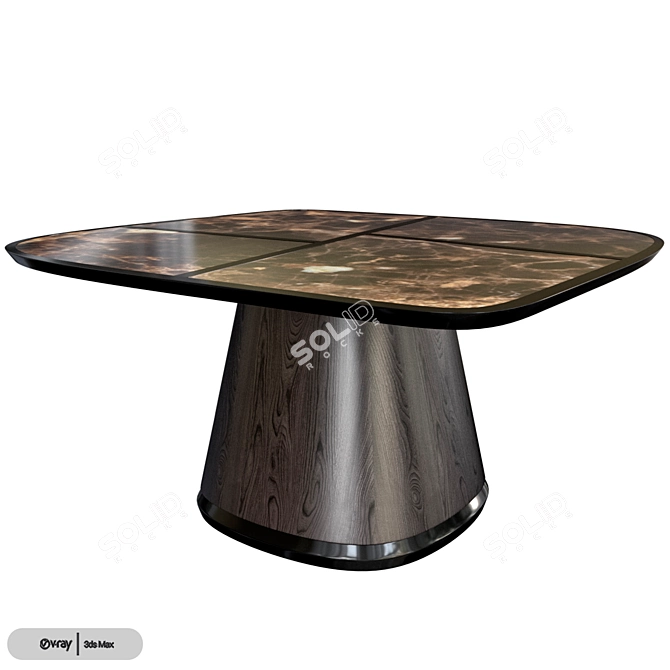 Giorgetti Disegual Table: Innovative Contemporary Design 3D model image 2