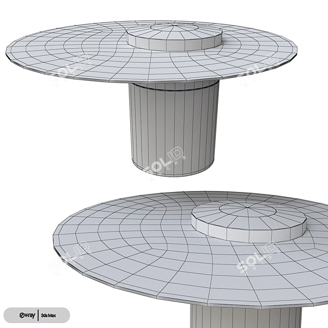 Modern Glass Coffee Table - Gallotti & Radice HAUMEA T 3D model image 3