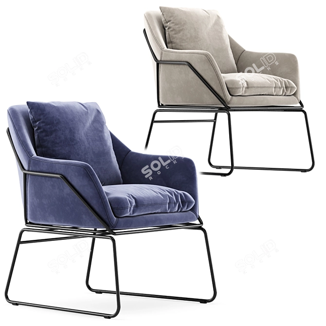 Carson Carrington Svelgen Chair: Sleek and Stylish 3D model image 3