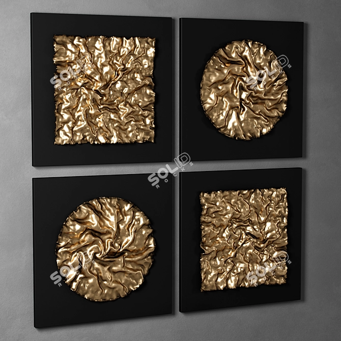  Modern Geometric Wall Decor 3D model image 2