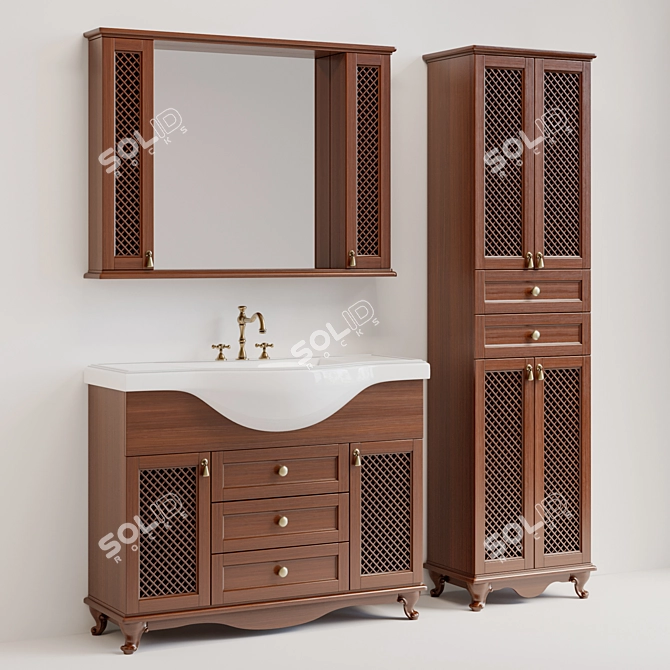 Alligator Bathroom Furniture Set 3D model image 1