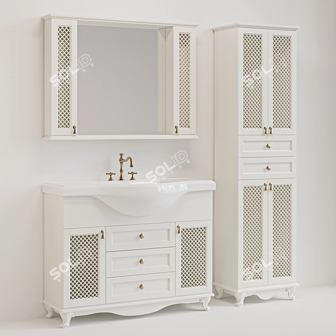 Alligator Bathroom Furniture Set 3D model image 2